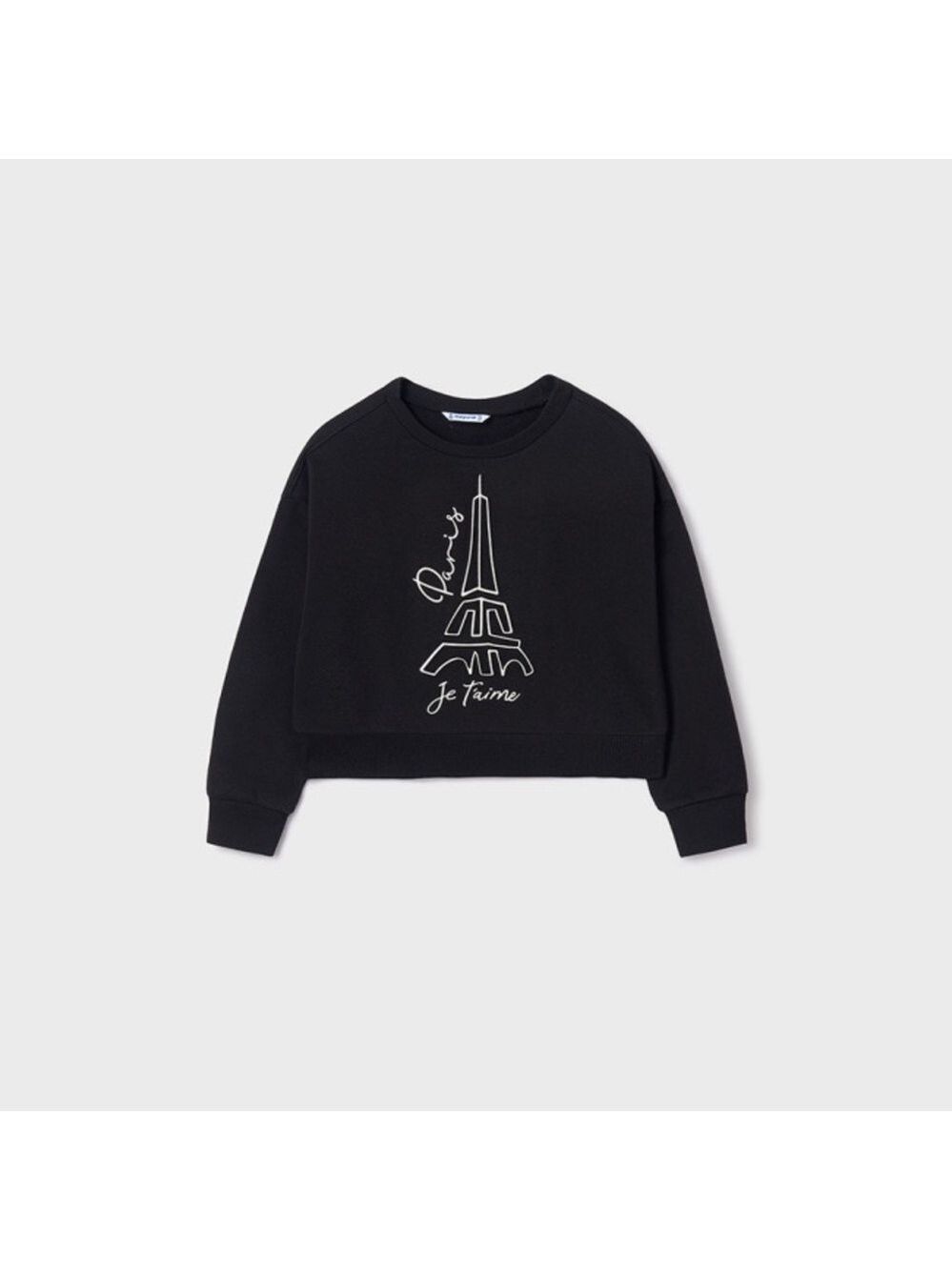 Mayoral Black Sweatshirt with Paris Design